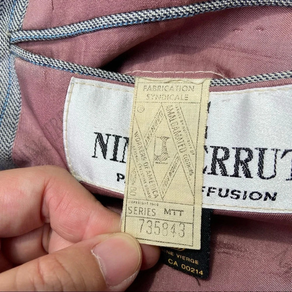 Nino Cerruti Paris Diffusion Pure Virgin Wool Blazer Union Made in USA - Picture 11 of 16